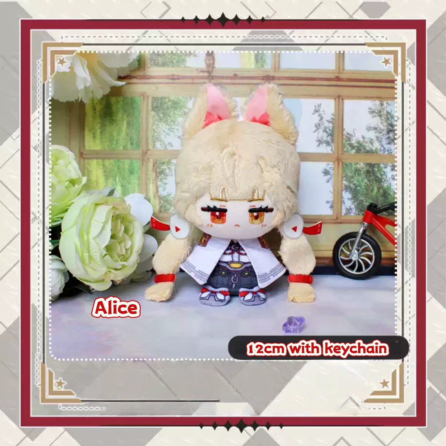 Yolo Anime Zenless Zone Zero Fan-made Ukinami Yuzuha Alice Plush Doll Toy Keychain Pendant 12cm Gift