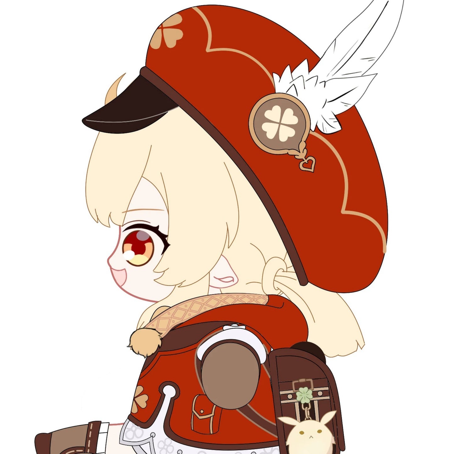 Yolo Anime Genshin Impact Klee  Plush Doll Dress up Toy Plushie 30cm