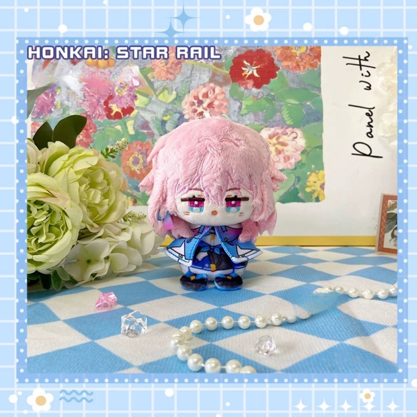 Yolo Anime Honkai: Star Rail Xuan Fu March 7th Stelle Gallagher Boothill Plush Keychain Toy