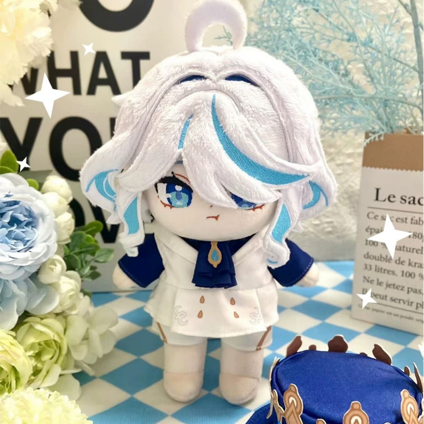 Yolo Anime Genshin Impact Furina Focalors Dress Up Plush Doll Toy 20 CM