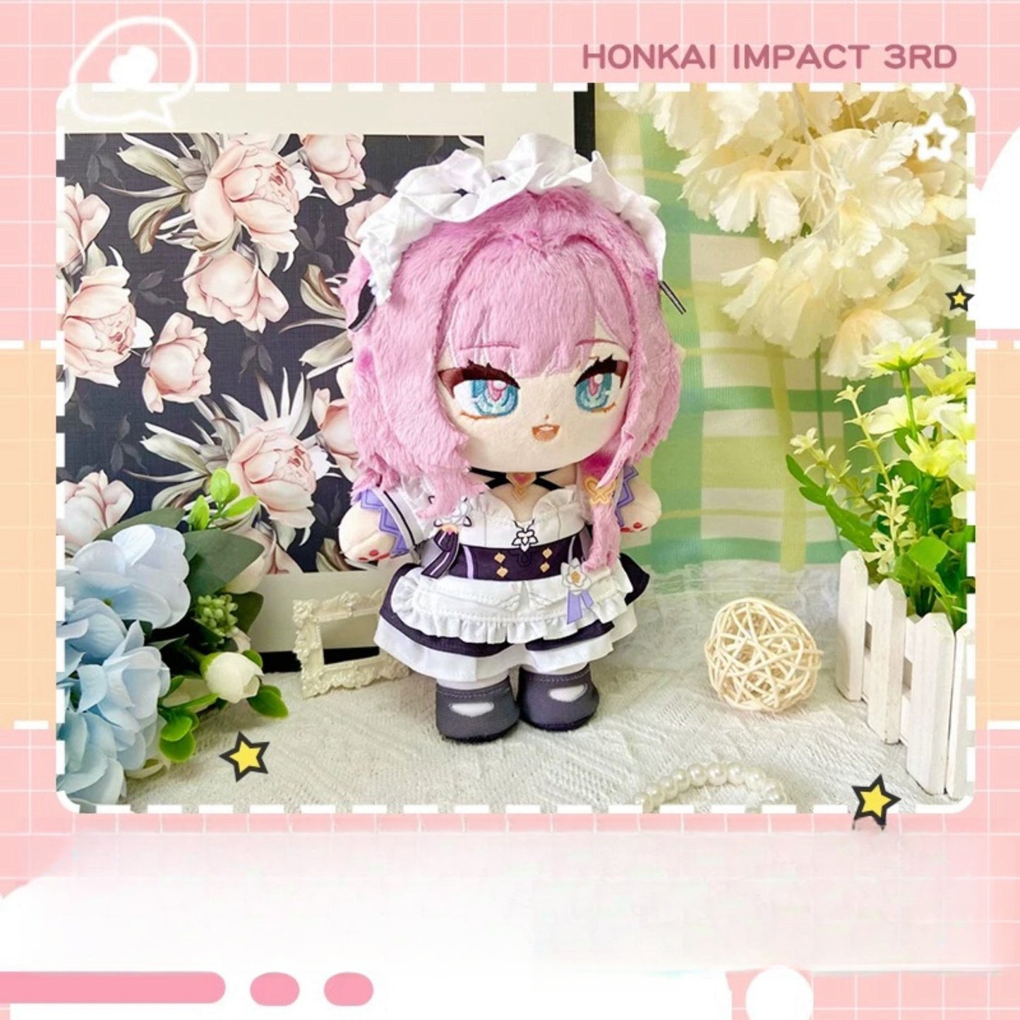 Yolo Anime Honkai Impact 3: Elysia Plushies Dress Up Plush Doll 20CM