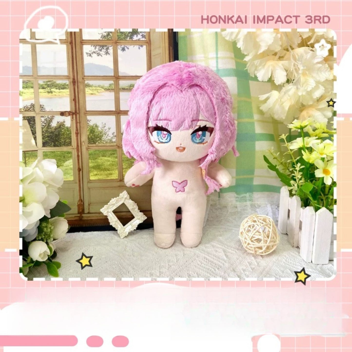 Yolo Anime Honkai Impact 3: Elysia Plushies Dress Up Plush Doll 20CM