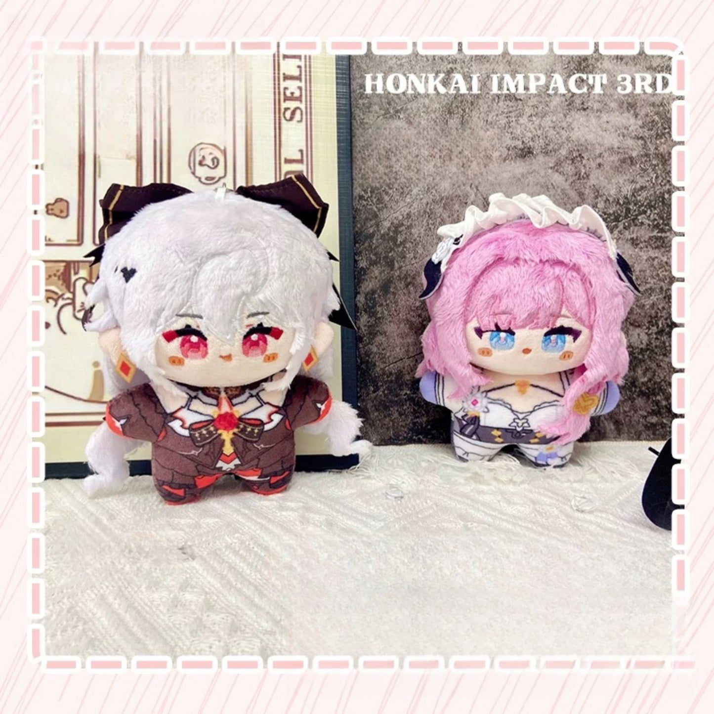 Yolo Anime Honkai Impact 3rd Elysia Theresa Plushie Bag Pendant Plush Doll Stuffed Key Chain Toy