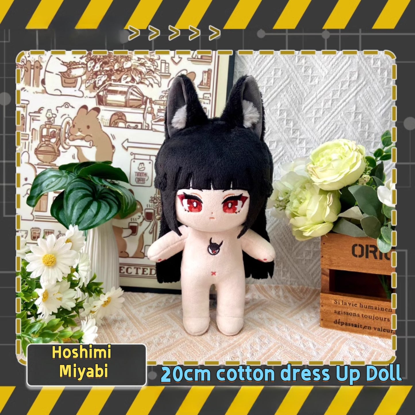 Yolo Anime Zenless Zone Zero Hoshimi Miyabi Dress Up Plush Doll Toy Gift 20cm