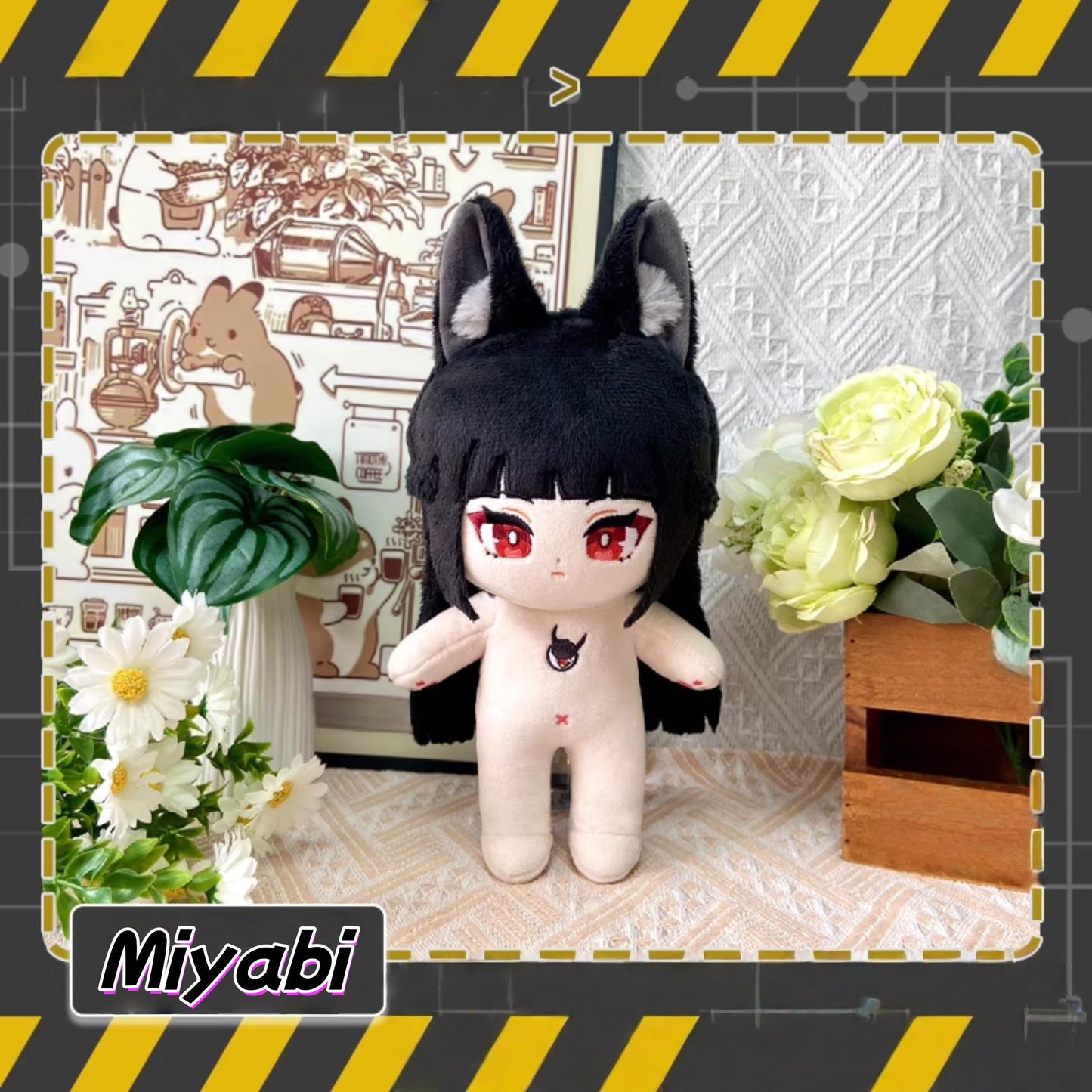 YoloAnime Zenless Zone Zero Hoshimi Miyabi Plush Doll Dress Up Toy Plushie 20CM Gift