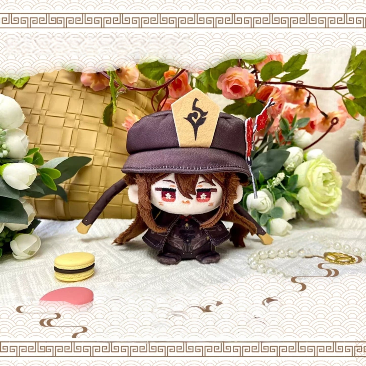 Yolo Anime Yae Miko Hutao Ganyu Fan-made Plush Doll Keychain Pendant Cute Anime Collection Gift Toy 12CM