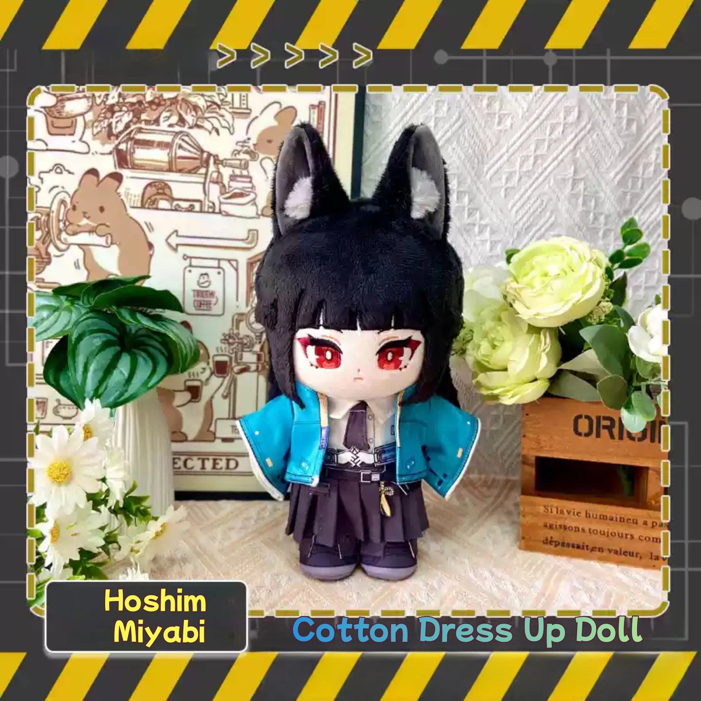 Yolo Anime Zenless Zone Zero Hoshimi Miyabi Dress Up Plush Doll Toy Gift 20cm