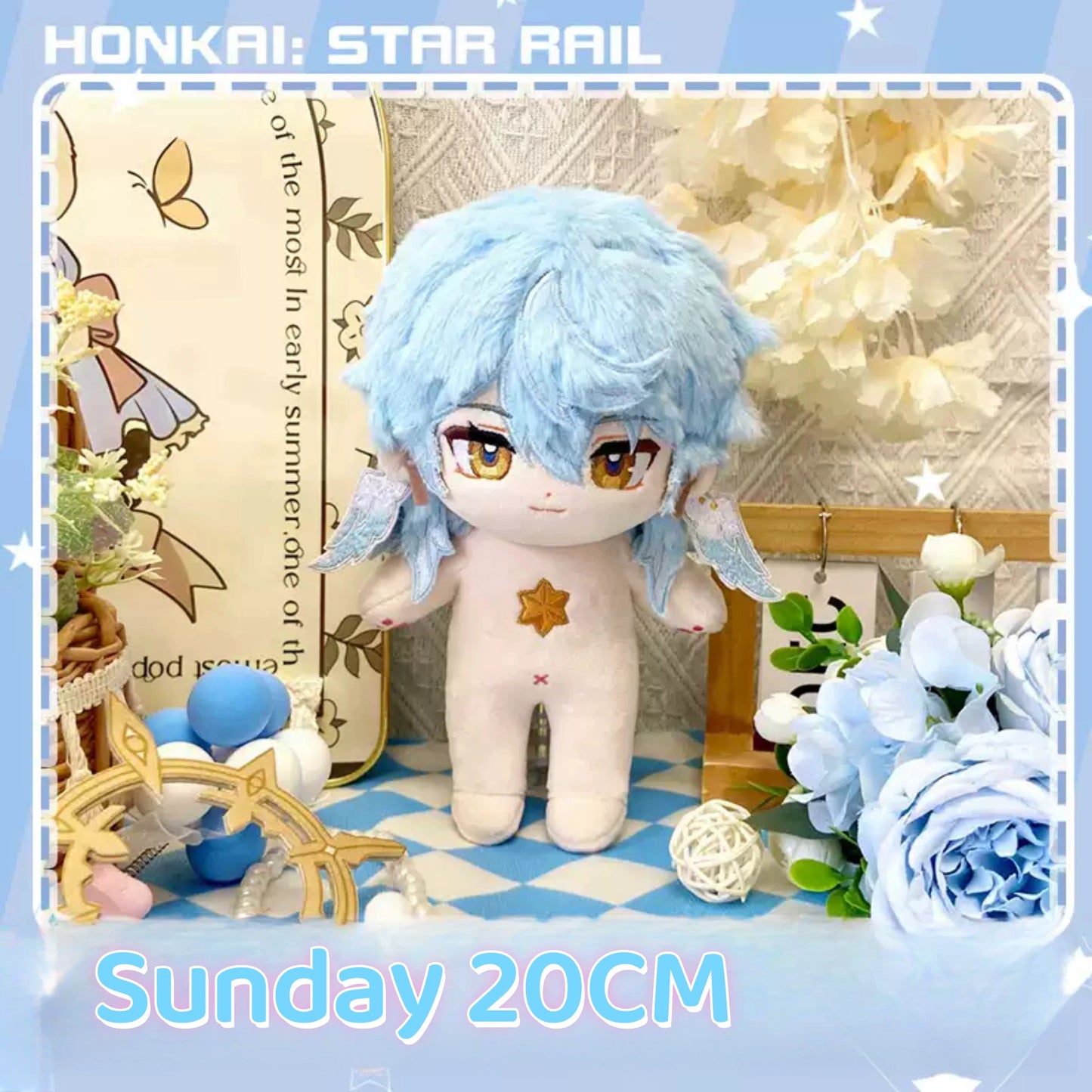 Honkai: Star Rail Sunday Plush Doll Stuffed Dress Up Toy Plushie 20cm