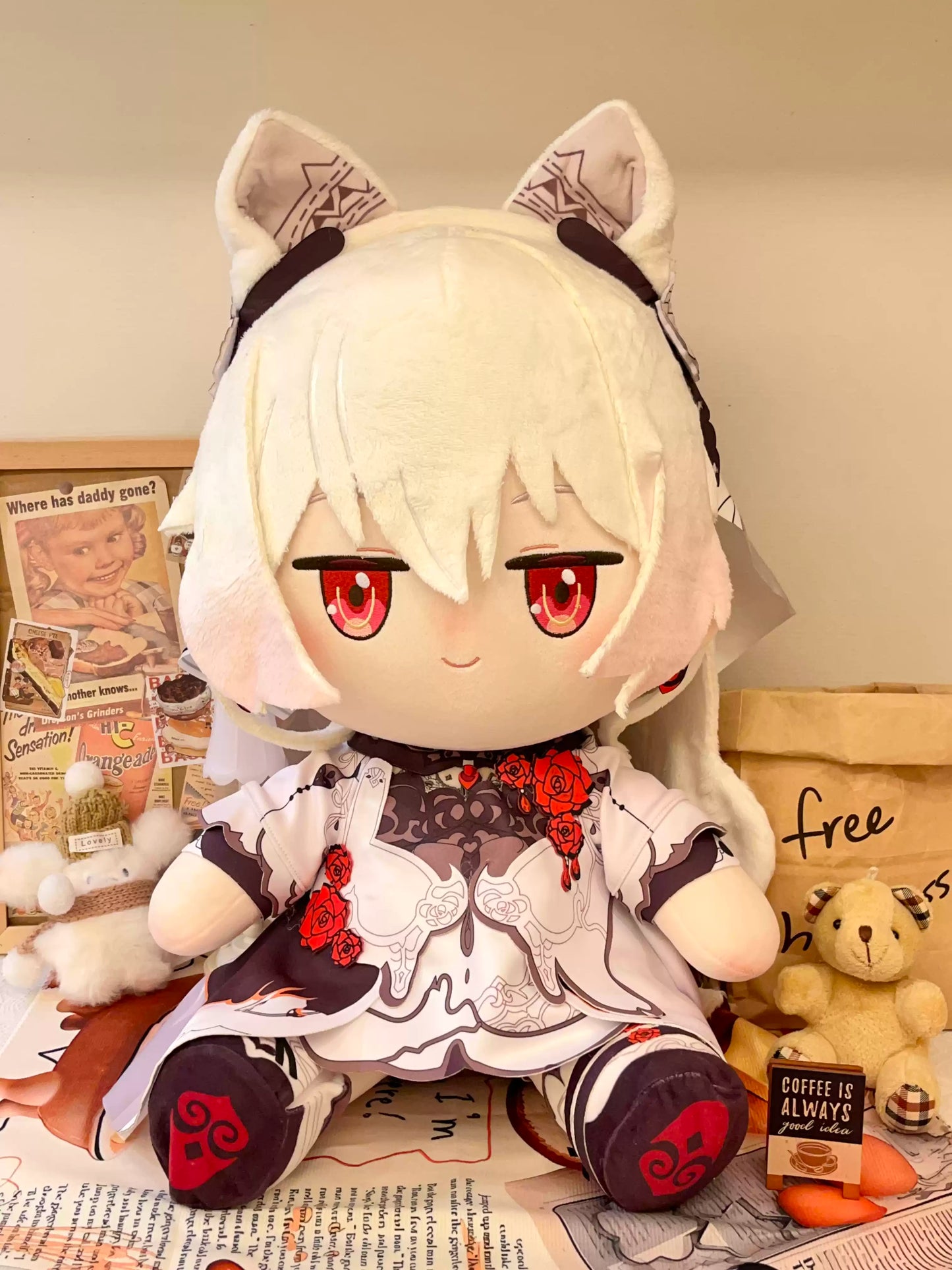 Yolo Anime Honkai Impact 3 Theresa Apocalypse 30cm Plush Doll Dress up Stuffed Toy Gift
