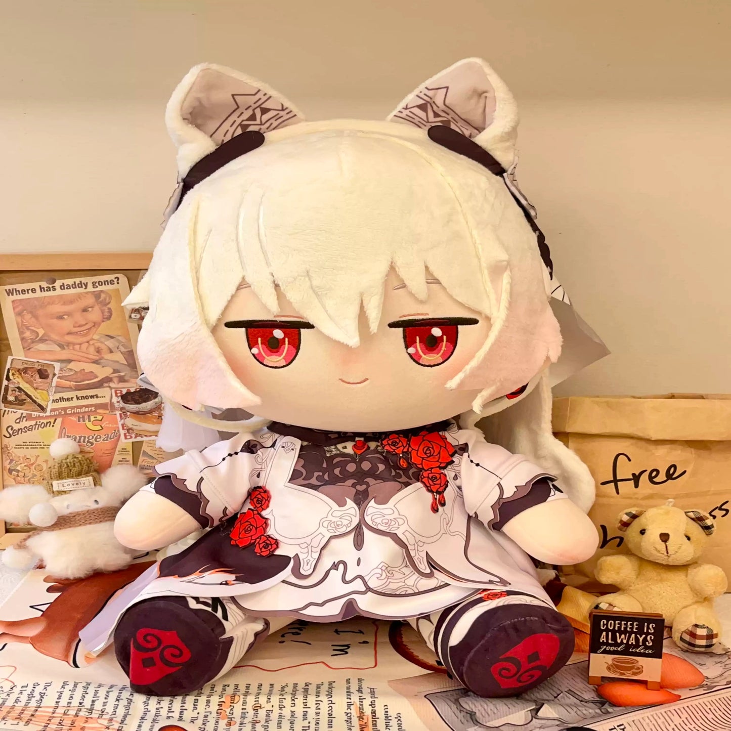 Yolo Anime Honkai Impact 3 Theresa Apocalypse 30cm Plush Doll Dress up Stuffed Toy Gift