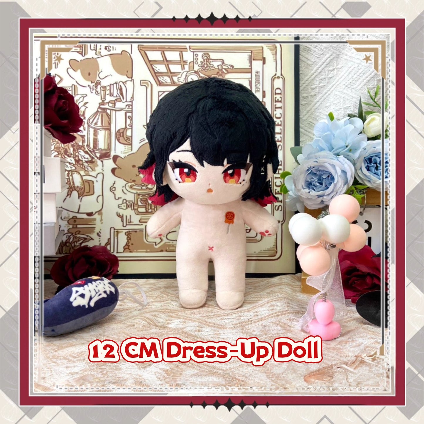 Yolo Anime Zzz Fan-made Ellen Joe Shark Plush Doll Pillow Dress up Toy 20cm Gift