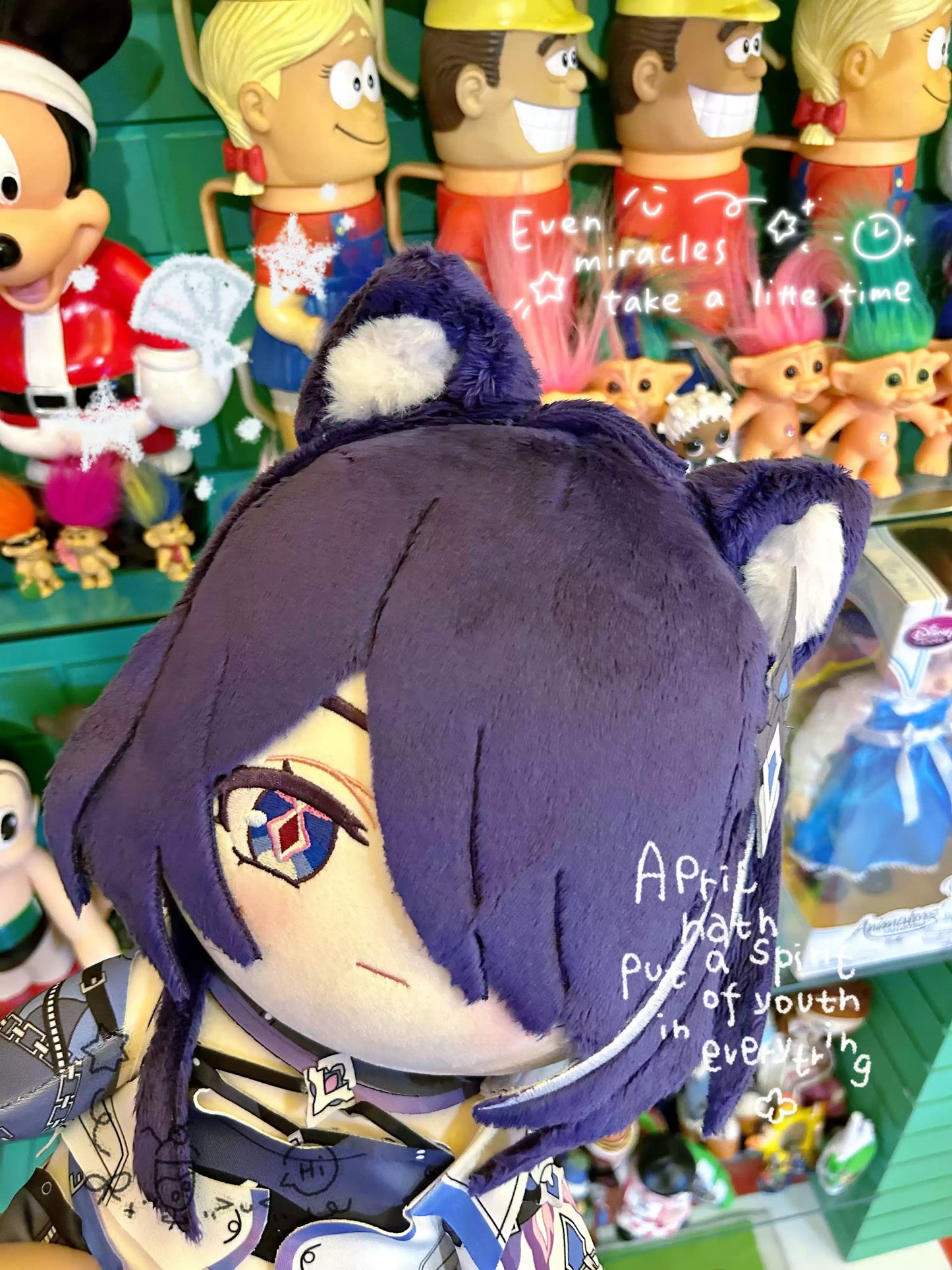 YoloAnime Honkai:Star Rail Acheron Sitting Plush Doll Dress Up Stuffed Plushie 30CM