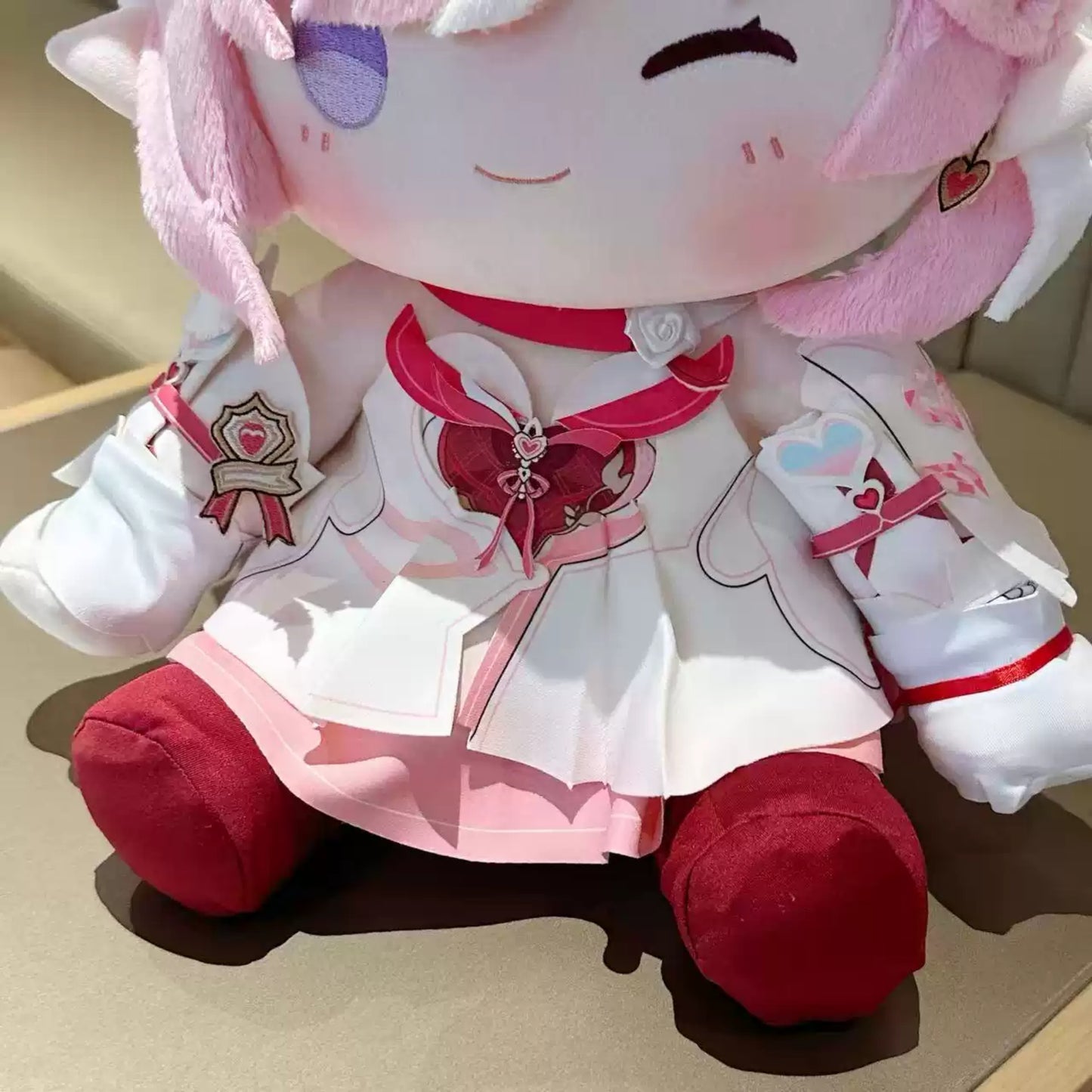 Yolo Anime Honkai Impact 3rd Fan-made Elysia Plush Sitting Doll Stuffed Dress Up Toy Gift 40CM