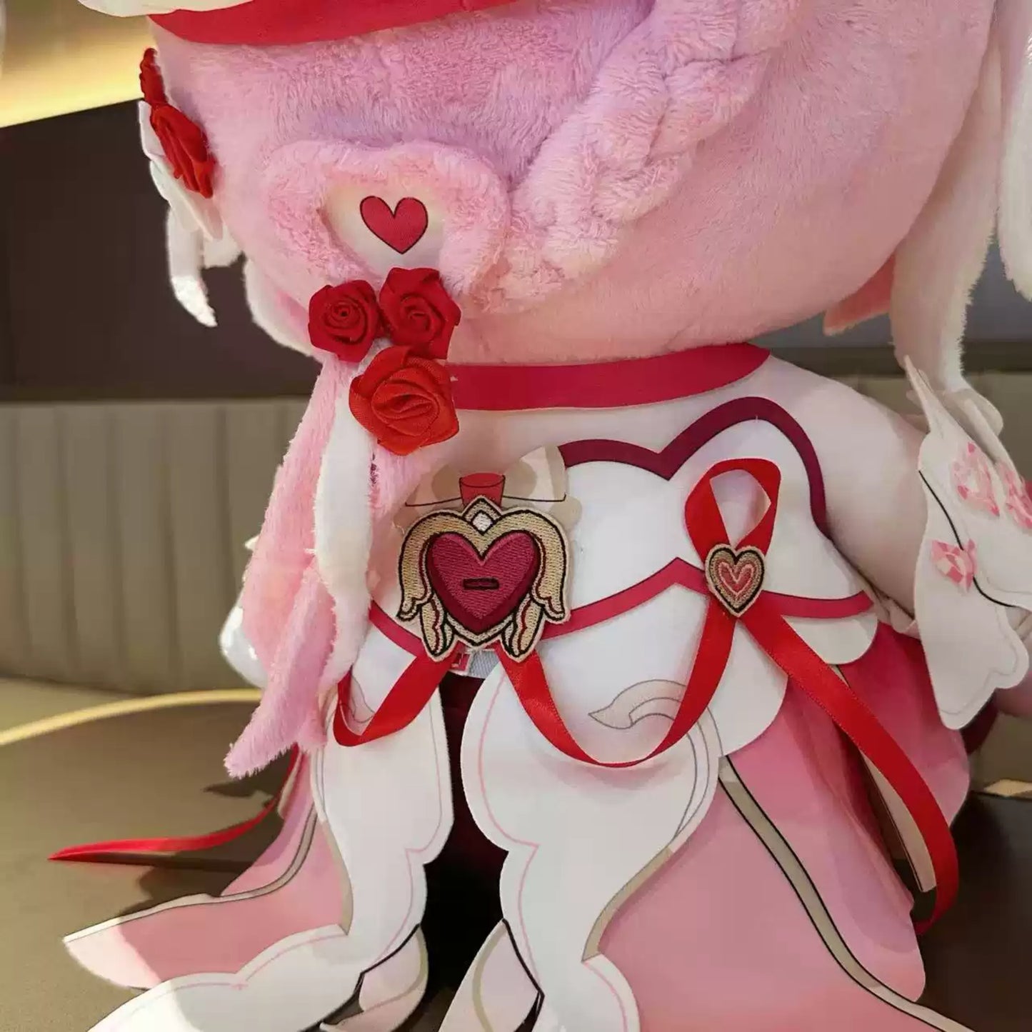 Yolo Anime Honkai Impact 3rd Fan-made Elysia Plush Sitting Doll Stuffed Dress Up Toy Gift 40CM