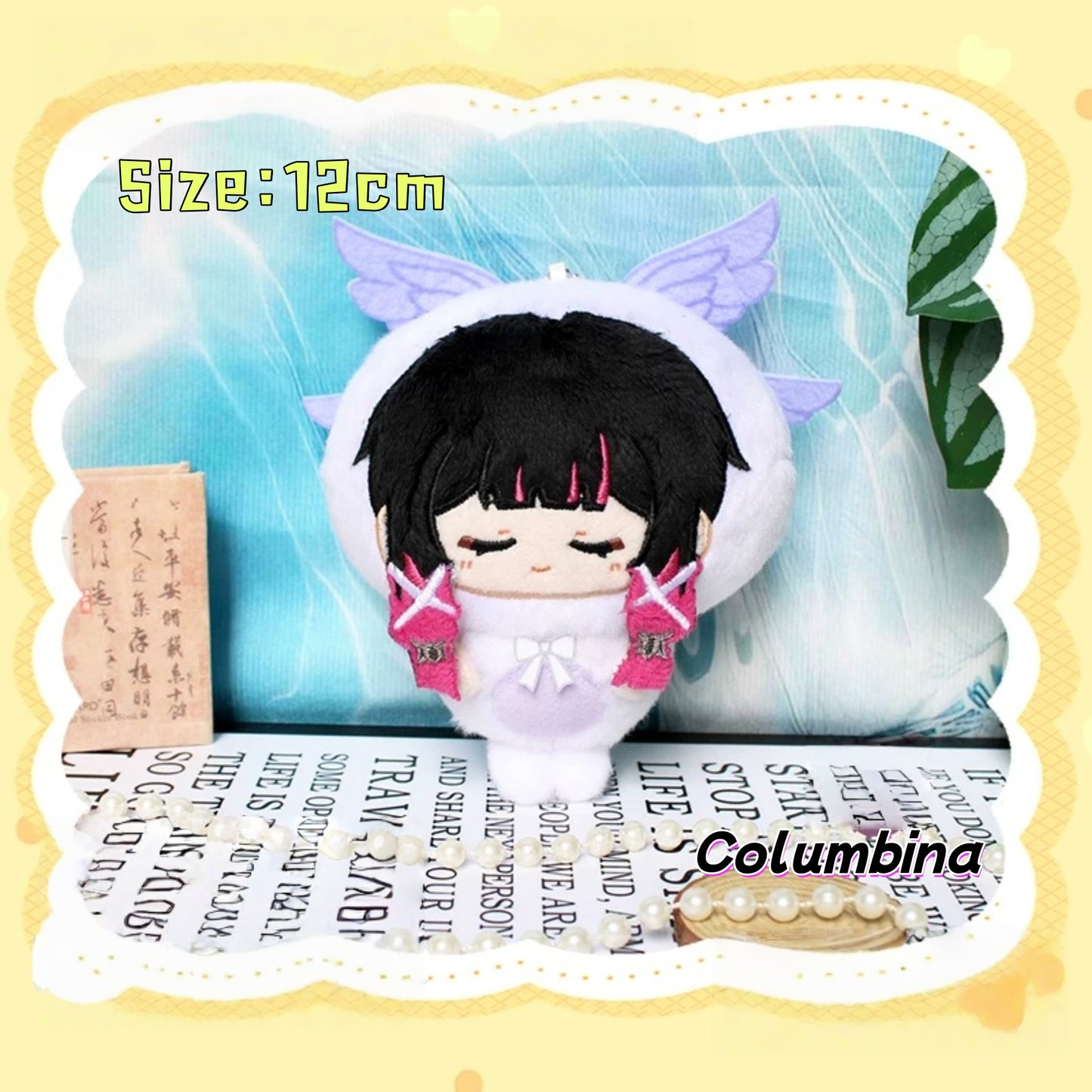Yolo Anime Flins Columbina Durin Fan-made Plush Doll Keychain Cute Animal Style  Pendant Toy 12CM