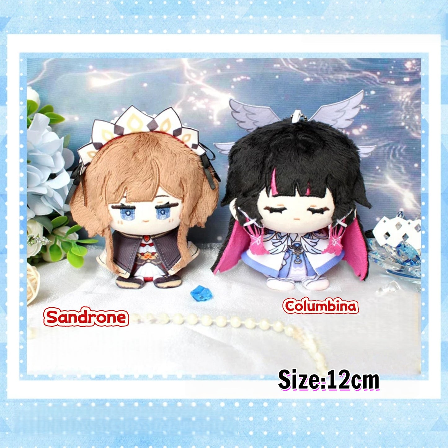 Yolo Anime Columbina Sandrone Fan-made Plush Doll Keychain Pendant Toy 12CM