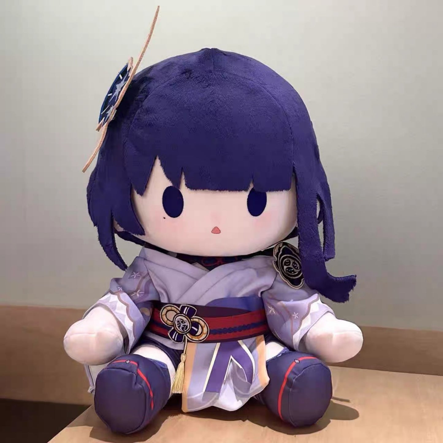 Yolo Anime Genshin Impact Fanmade  Raiden Shogun Plush Doll Dress Up Plushie 40CM