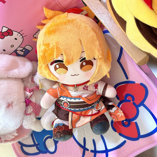 Genshin Impact Yoimiya 30cm Plush Doll Dress up Stuffed Toys