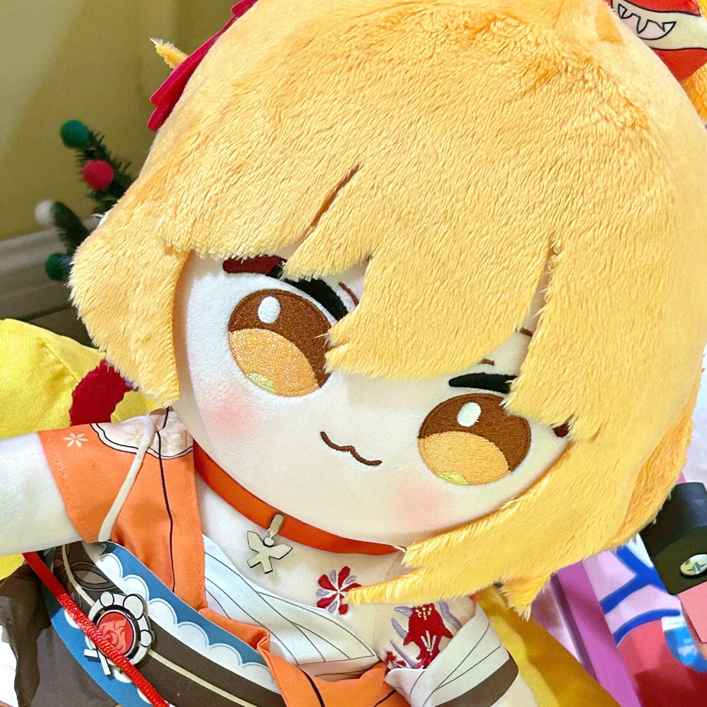 Genshin Impact Yoimiya 30cm Plush Doll Dress up Stuffed Toys