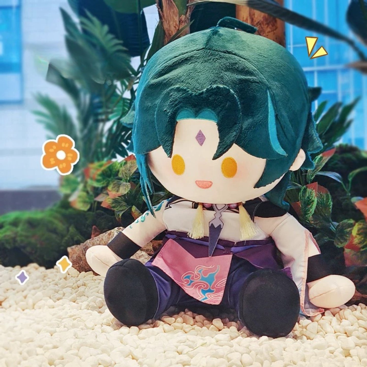 Yolo Anime  Genshin Impact Xiao Plush Dress up Doll Stuffed Toy Gift