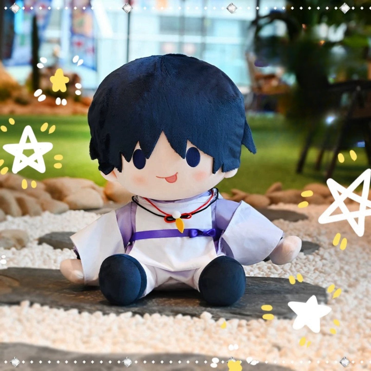 Yolo Anime Genshin Impact  Scaramouche Plush Dress up Doll  Plushie Toy 15.7''