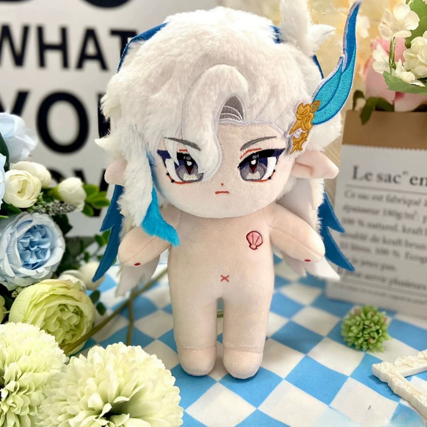 Yolo Anime Genshin Impact Neuvillette Plush Dress Up Plushie Toy 20CM