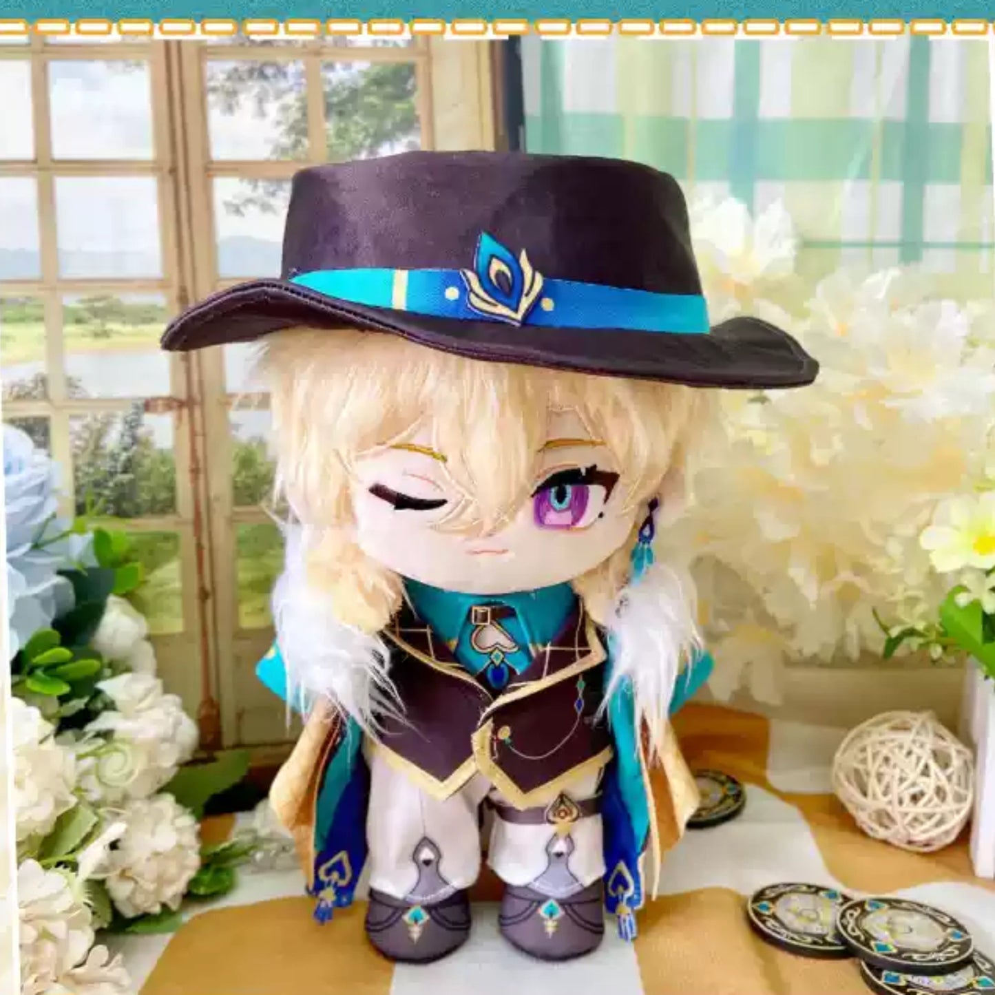 Yolo Anime Honkai: Star Rail Aventurine Plush Doll Stuffed Dress Up  Plushie Toy Gift 20CM