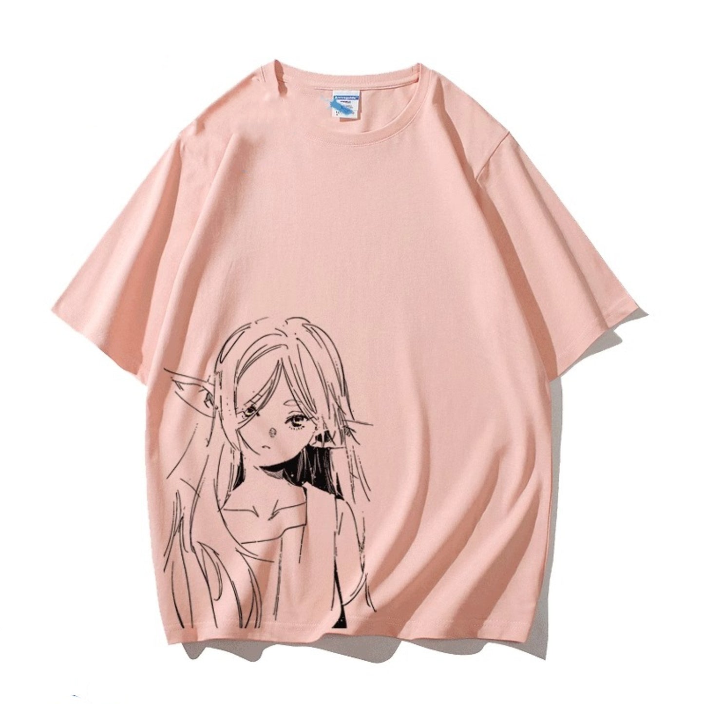 Frieren Beyond Journey’s End Frieren Hand Painted short-sleeved T-shirt