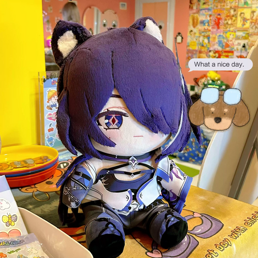 YoloAnime Honkai:Star Rail  Acheron Sitting Plush Doll Dress Up Stuffed Plushie 30CM