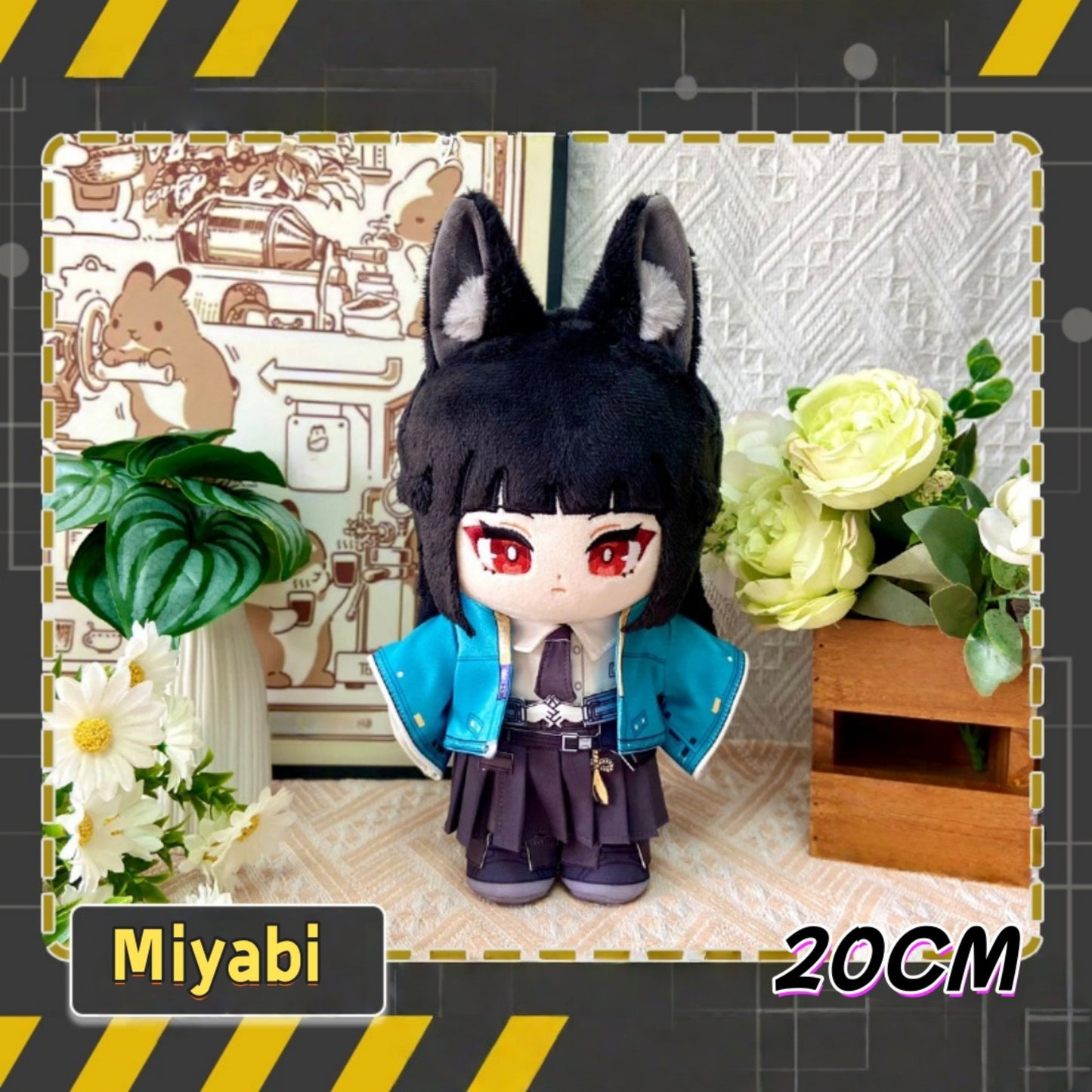 YoloAnime Zenless Zone Zero Hoshimi Miyabi  Plush Doll Dress Up Toy Plushie 20CM Gift