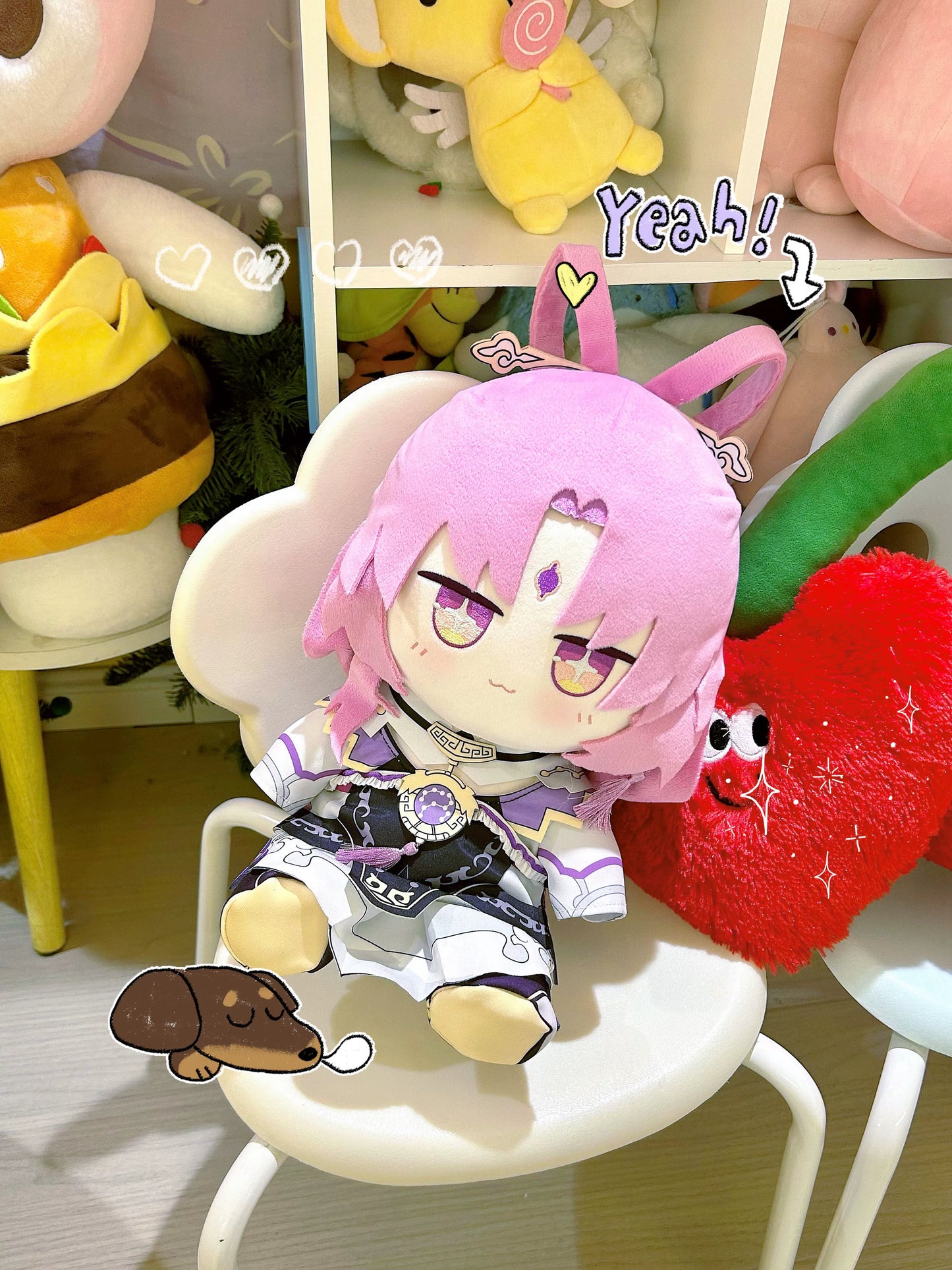 YoloAnime Honkai:Star Rail Fu Xuan Sitting Plush Doll Dress Up Stuffed Plushie 30CM