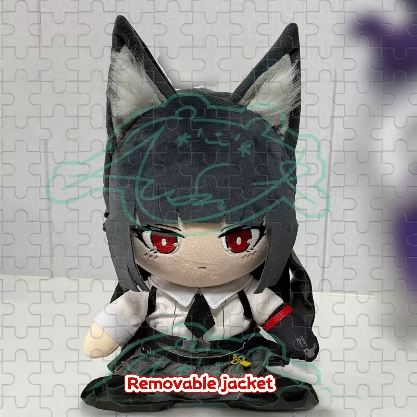 Yolo Anime Zenless Zone Zero  Fan-made Hoshimi Miyabi Plush Doll Dress Up Toy Plushie Gift 30cm