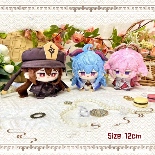 Yolo Anime Yae Miko Hutao Ganyu Fan-made Plush Doll Keychain Pendant Cute Anime Collection Gift Toy 12CM