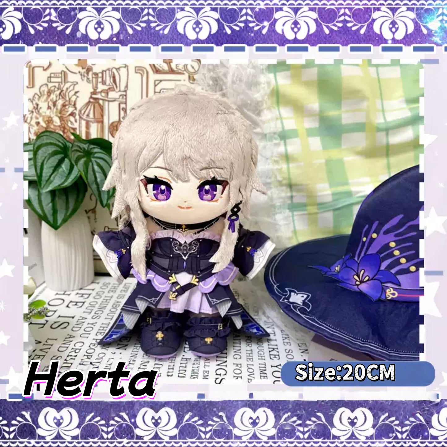 Yolo Anime Honkai: Star Rail Herta 40cm Stuffed Dress Up Plush Doll Toy Plushie Gift