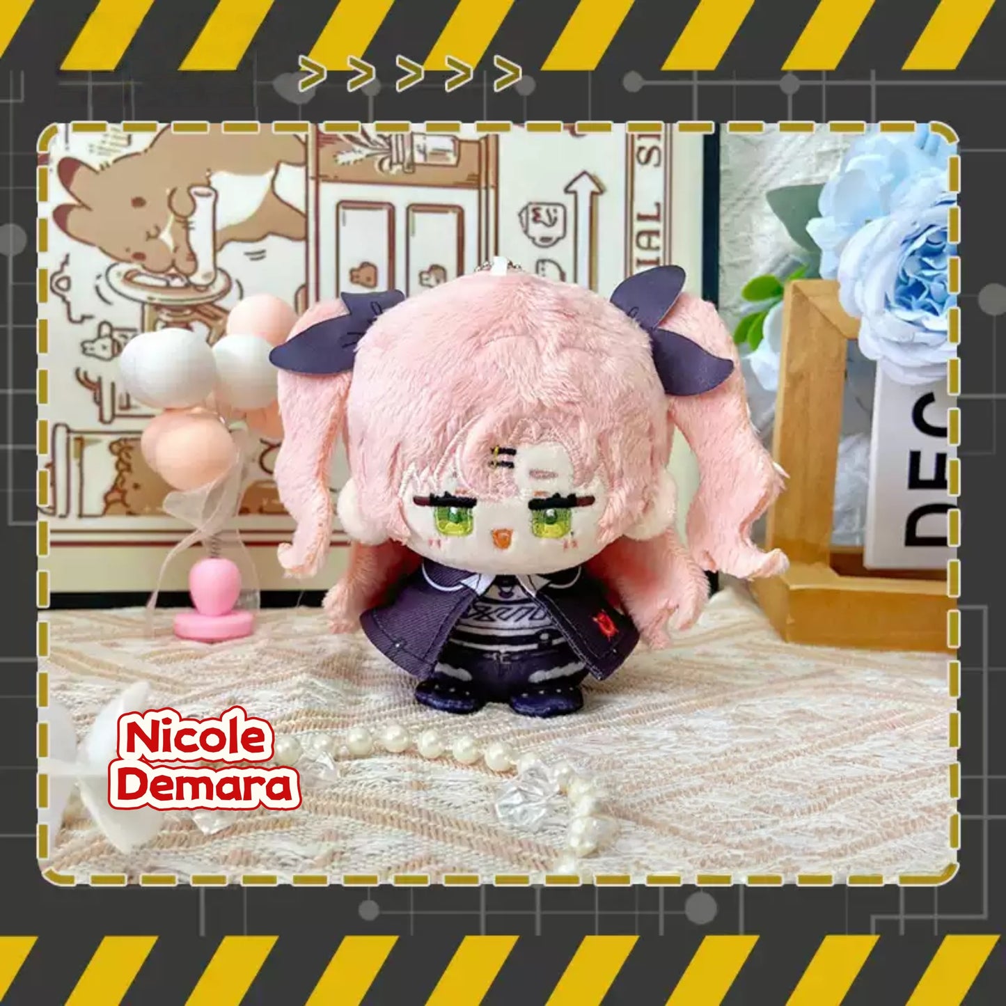 Yolo Anime Zenless Zone Zero Fan-made Zhu Yuan Nicole Demara Corin Wickes Plush Doll Keychain Pendant Toy 12CM
